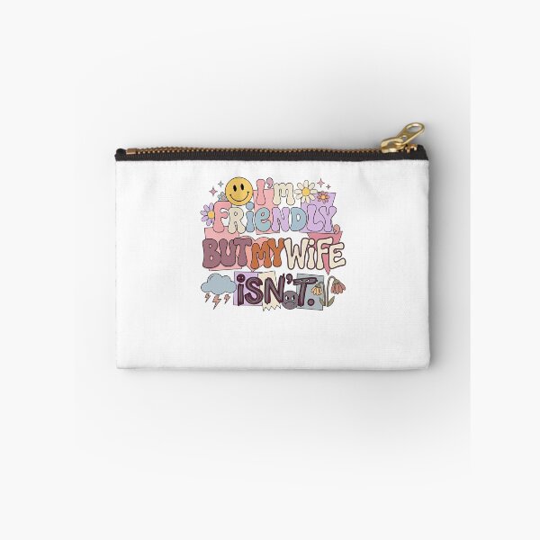 Item preview, I'm Friendly But My Wife Isn't. Husband Humor Marriage Partner Gift designed and sold by RetroMini2026.