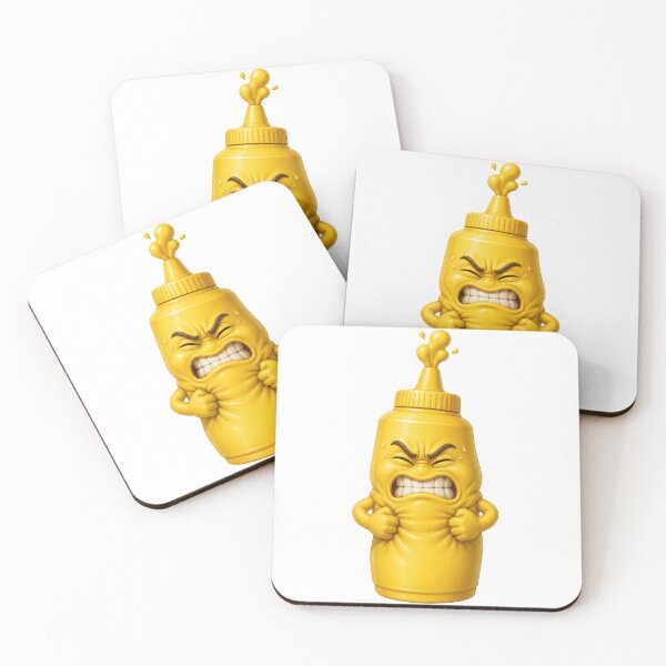 Item preview, Angry Mustard Bottle Cartoon Character designed and sold by jgvisualarts.