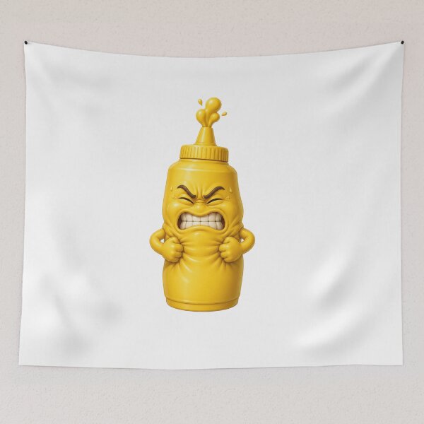 Item preview, Angry Mustard Bottle Cartoon Character designed and sold by jgvisualarts.