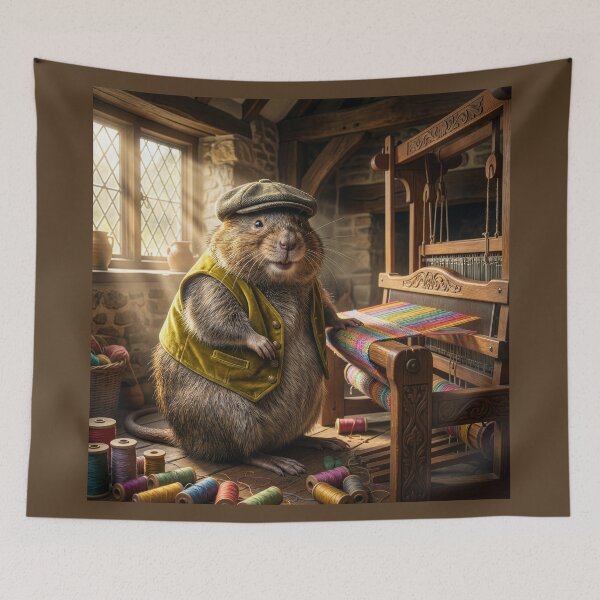 Item preview, Water Rat (Vole) Weaver Works at His Loom designed and sold by Tridentulus.