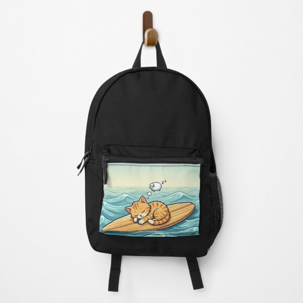 Item preview, Dreaming Surf Cat – Whimsical Ocean Art designed and sold by Dogandesighn.