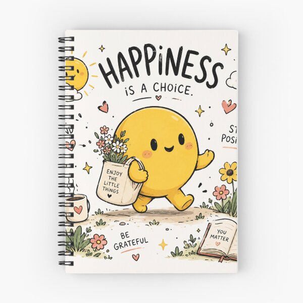 Item preview, Cute Kawaii Yellow Blob: Happiness Is A Choice. designed and sold by CraftMuse19.