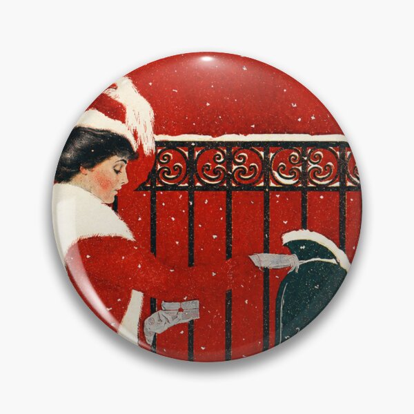 Item preview, Between You and Me by Coles Phillips - Vintage Christmas Illustration Winter Mailbox Print for Retro Holiday Decor Lovers designed and sold by RickE.