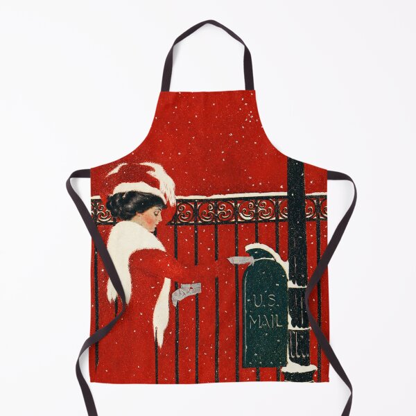 Item preview, Between You and Me by Coles Phillips - Vintage Christmas Illustration Winter Mailbox Print for Retro Holiday Decor Lovers designed and sold by RickE.