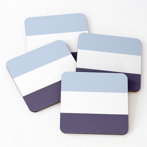 Item preview, 3 Three ALICE BLUE, NAVY BLUE and WHITE Horizontal STRIPES designed and sold by RachelMacht.
