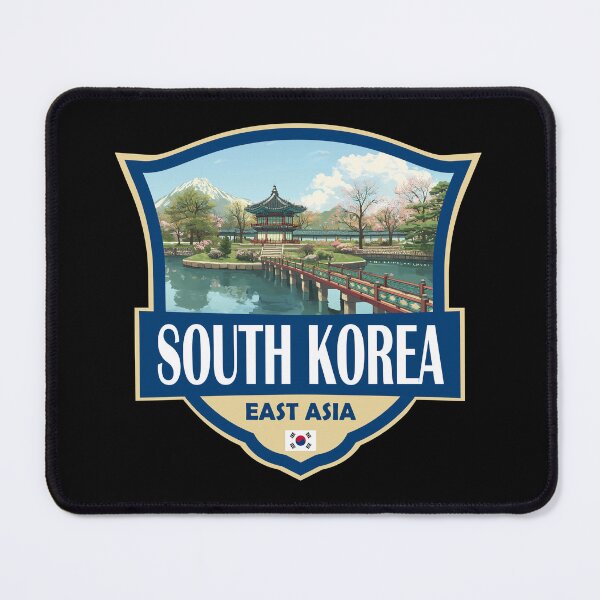Item preview, South Korea Illustration Retro Badge designed and sold by KrisSidDesigns.