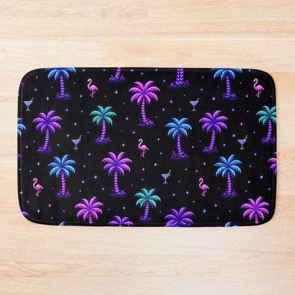 Item preview, 80s and 90s Retro Pixel Palm Tree Pattern designed and sold by AeonAcademy.