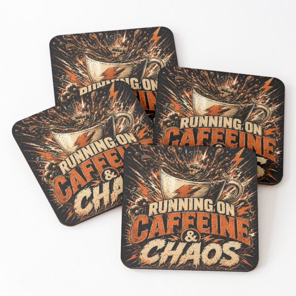 Item preview, Running On Caffeine And Chaos Coffee Art designed and sold by pradeepvisuals.