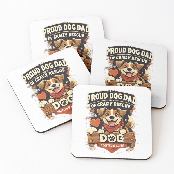 Item preview, Proud Dog Dad Of A Crazy Rescue Dog Funny Rescue Dog Shirt designed and sold by PoojaArtLab.