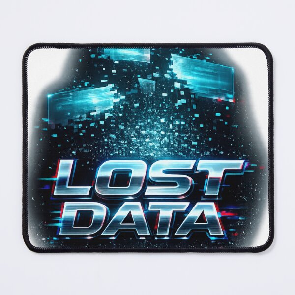 Item preview, “LOST DATA” Cyberpunk Glitch Sticker | Futuristic Neon RGB Streetwear Design designed and sold by Kannada Ink Studio.