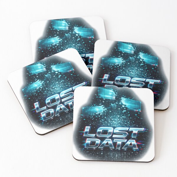 Item preview, “LOST DATA” Cyberpunk Glitch Sticker | Futuristic Neon RGB Streetwear Design designed and sold by Kannada Ink Studio.