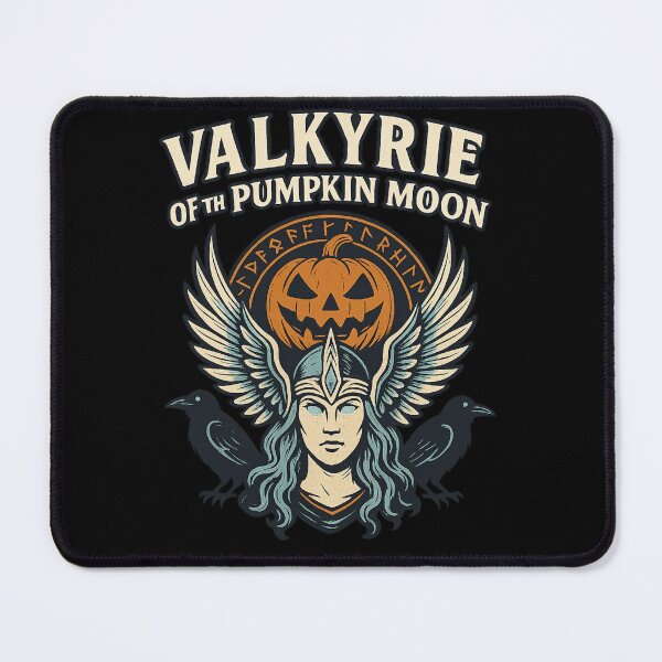 Item preview, Valkyrie of the Pumpkin Moon Viking Warrior Halloween designed and sold by Mythborn Saga.