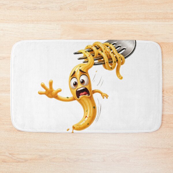 Item preview, Funny Cartoon Noodle Screaming on Fork designed and sold by jgvisualarts.