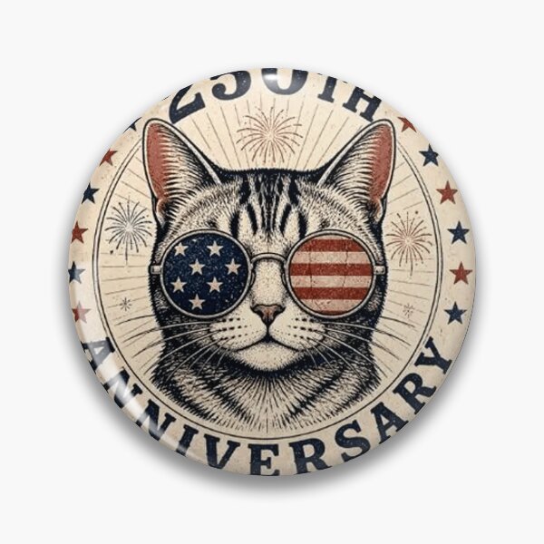 Item preview, Funny Patriotic Cat, 250th Anniversary America USA Flag Sunglasses Cat designed and sold by To101ARt.