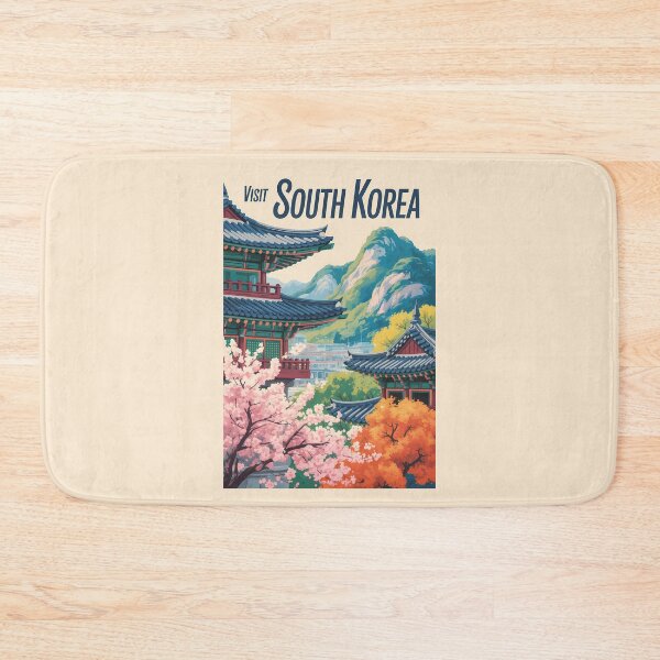 Item preview, South Korea Landscape Illustration Travel Art Vintage designed and sold by KrisSidDesigns.