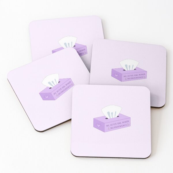 Item preview, Me after one minor incovenience purple tissue box  designed and sold by HuesMeows.