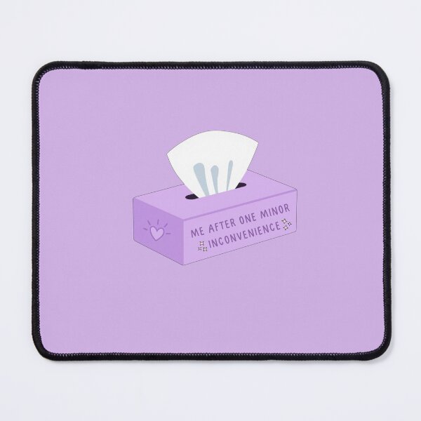 Item preview, Me after one minor incovenience purple tissue box  designed and sold by HuesMeows.