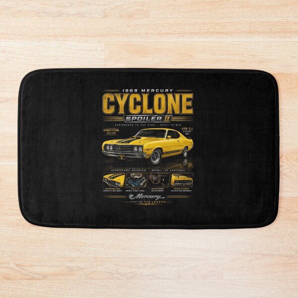 Item preview, 1969 Mercury Cyclone Spoiler II Classic Muscle Car Vintage Yellow Art designed and sold by TheArtOfCar.