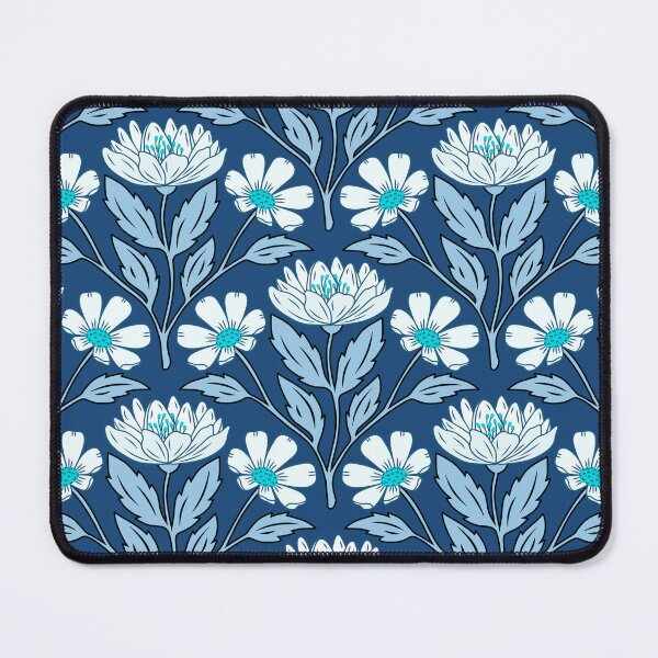 Item preview, Wildflower bouquet floral pattern in blue designed and sold by Jennifer Ladd.