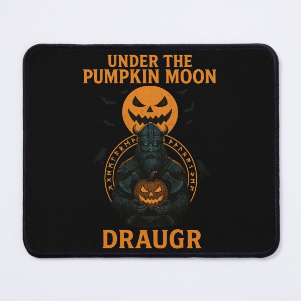 Item preview, Draugr Under the Pumpkin Moon Viking Zombie Halloween designed and sold by Mythborn Saga.