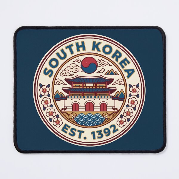 Item preview, South Korea Illustration Travel Art Badge designed and sold by KrisSidDesigns.