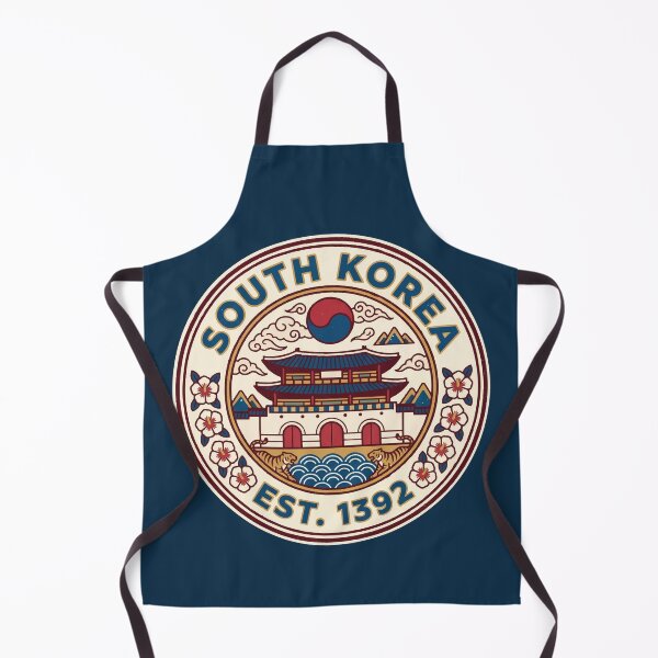 Item preview, South Korea Illustration Travel Art Badge designed and sold by KrisSidDesigns.