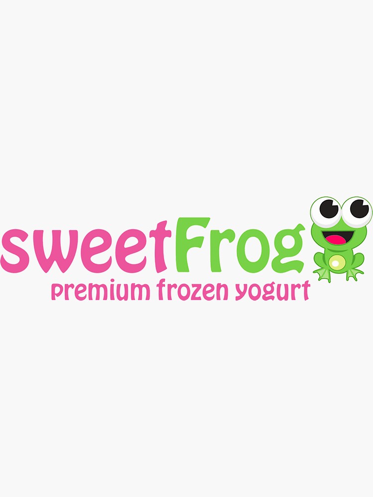 "Sweet Frog Premium Frozen Yogurt" Sticker for Sale by Dranzer
