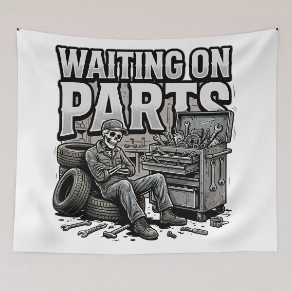Item preview, garage mechanic skull repair humor designed and sold by ArtDesignTp.