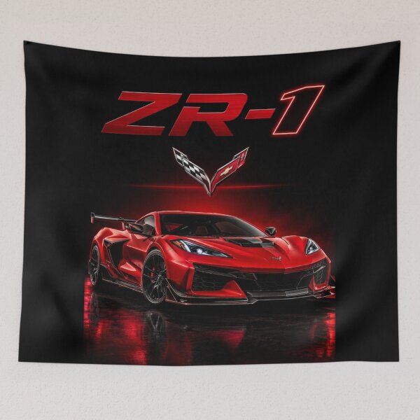 Item preview, Chevrolet Corvette ZR1 C8 Mid-Engine American Sports Car Vivid Art designed and sold by TheArtOfCar.