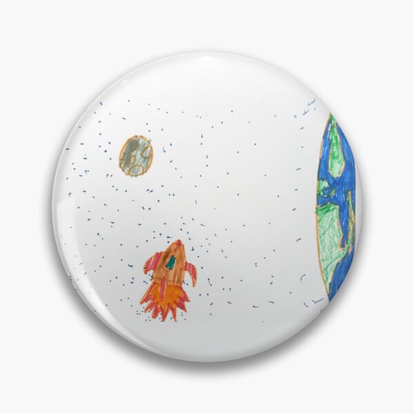 Item preview, Moonshot Adventures: Hand-Drawn Space Sticker - Color - World & Rocket Art designed and sold by vebruner.