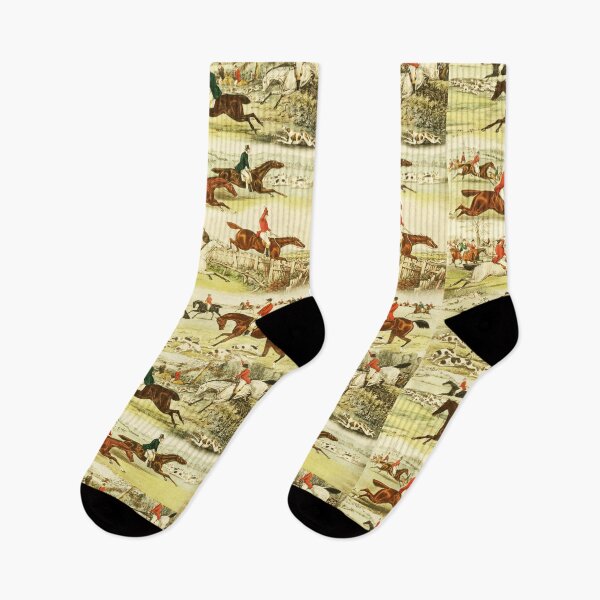 Item preview, Vintage English Country Hunting Horse Riders and Hounds  designed and sold by tanjica.