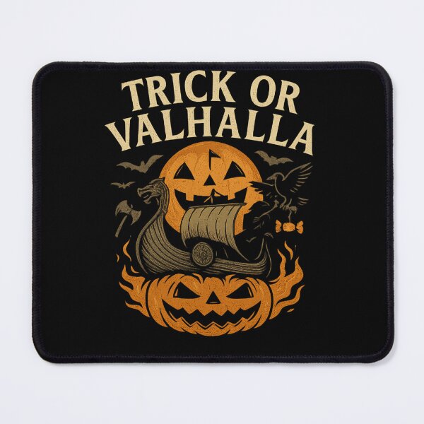 Item preview, Trick or Valhalla Viking Longship Halloween Pumpkin designed and sold by Mythborn Saga.