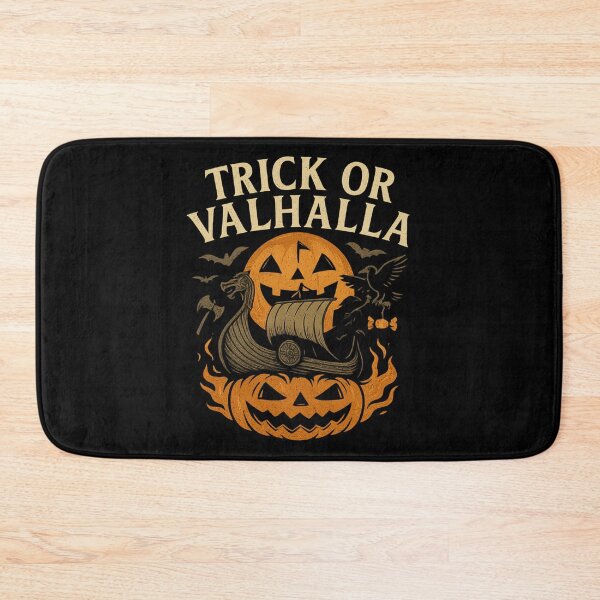 Item preview, Trick or Valhalla Viking Longship Halloween Pumpkin designed and sold by Mythborn Saga.