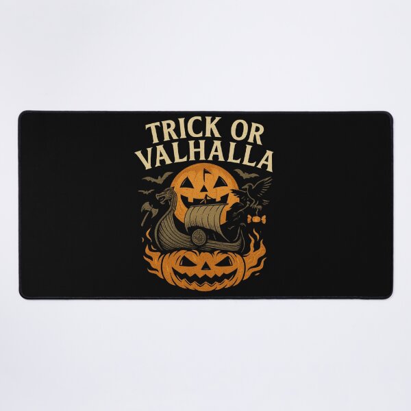 Item preview, Trick or Valhalla Viking Longship Halloween Pumpkin designed and sold by Mythborn Saga.