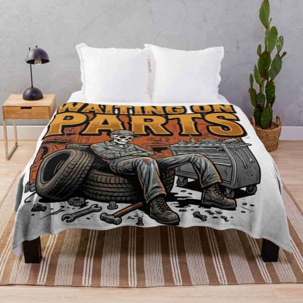 Item preview, skeleton mechanic shop life humor designed and sold by ArtDesignTp.