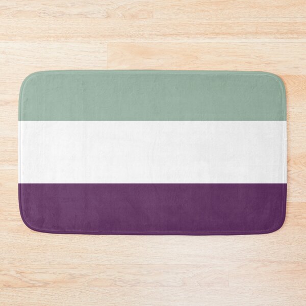 Item preview, 3 Three AUBERGINE PURPLE, MUTED GREEN and WHITE Horizontal STRIPES designed and sold by RachelMacht.