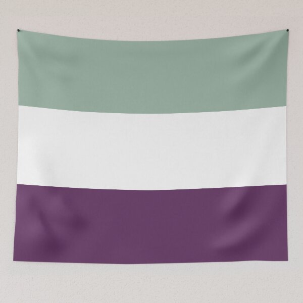 Item preview, 3 Three AUBERGINE PURPLE, MUTED GREEN and WHITE Horizontal STRIPES designed and sold by RachelMacht.