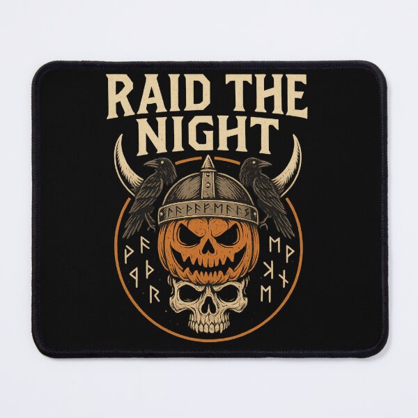Item preview, Raid the Night Viking Pumpkin Skull Runic Helmet designed and sold by Mythborn Saga.
