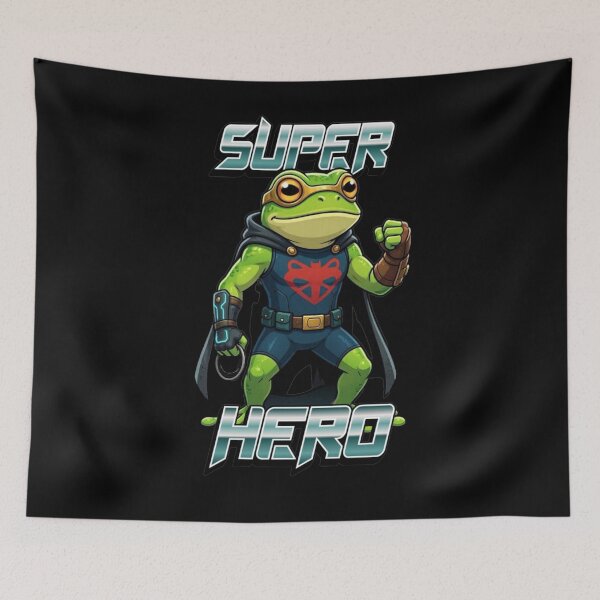 Item preview, Super Hero Frog designed and sold by TheEndDesign.