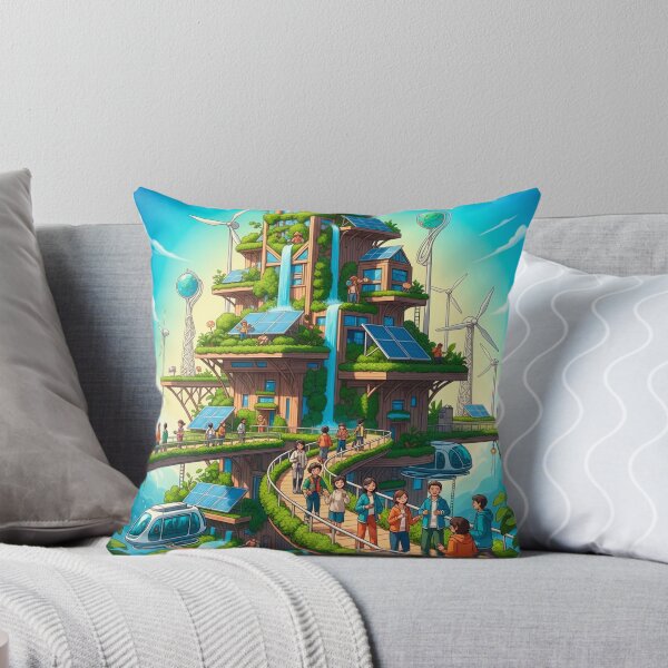 Item preview, Solarpunk Utopian Eco City Art of a Sustainable Future designed and sold by SholoStudio.
