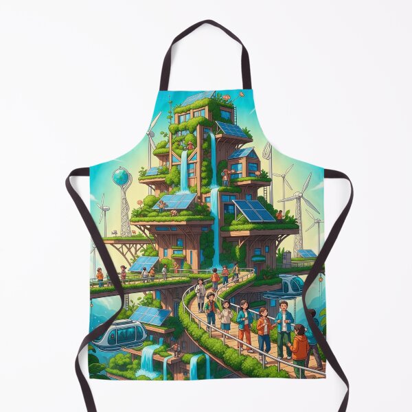Item preview, Solarpunk Utopian Eco City Art of a Sustainable Future designed and sold by SholoStudio.