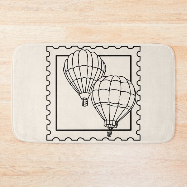 Item preview, Retro Aeronautic Postage Stamp - Antique Balloon Adventure Art designed and sold by AliAltinelArt.