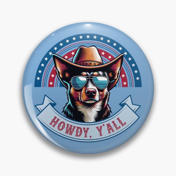 Item preview, Howdy Y’all Cowboy Dog Design | Patriotic Country Western Dog Art designed and sold by Sachie's Studio.
