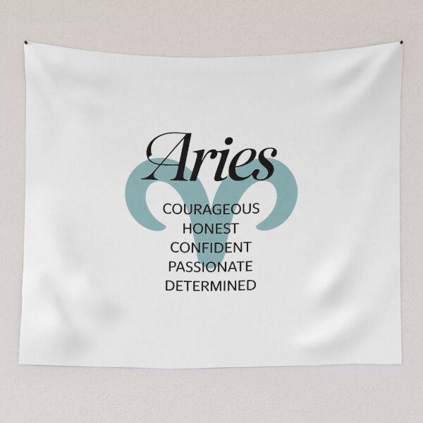 Item preview, Aries Zodiac Sign Personality Shirt – Courageous Confident Passionate designed and sold by Cool-cat-art.