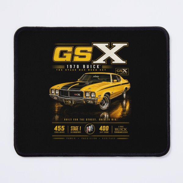 Item preview, 1970 Buick GSX Stage 1 Saturn Yellow Classic Muscle Car Vintage Art designed and sold by TheArtOfCar.
