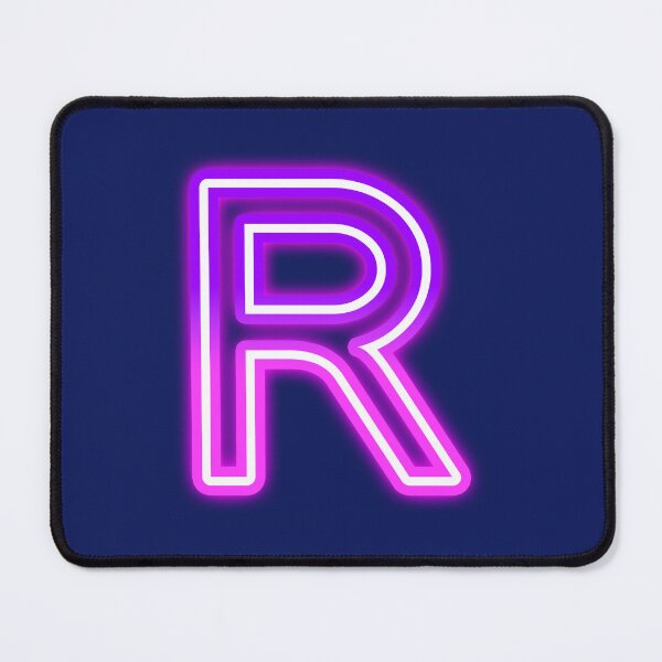 Item preview, Letter R Neon Pink Purple Glow - Retro Futuristic Monogram Initial designed and sold by SolutionsArt.