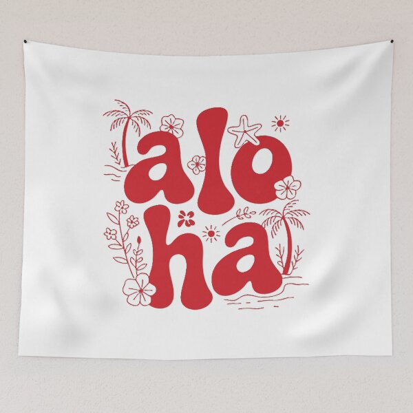 Item preview, Aloha Retro Floral Typography designed and sold by Tdesignsale.