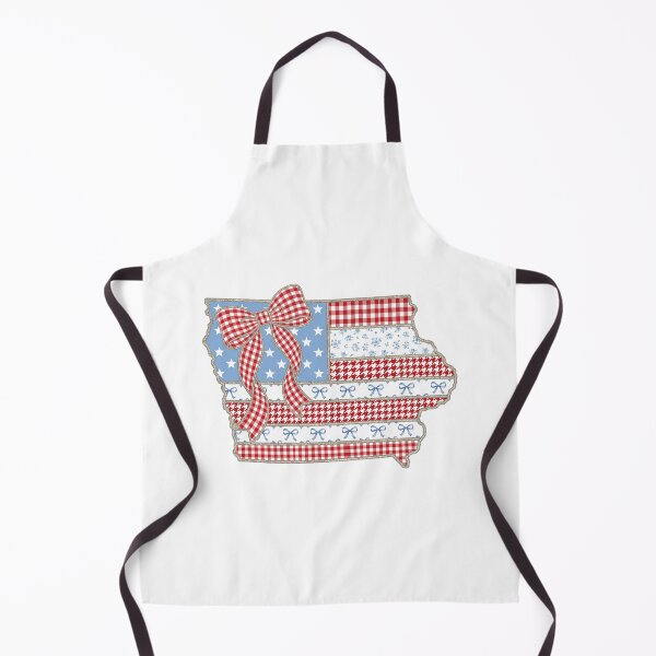 Item preview, Cute Patriotic Iowa Map with Red Gingham Bow designed and sold by Paper Drip.