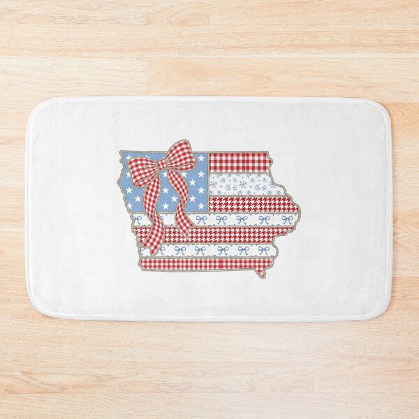 Item preview, Cute Patriotic Iowa Map with Red Gingham Bow designed and sold by Paper Drip.