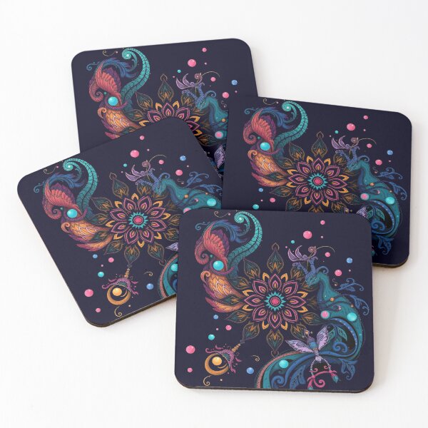 Item preview, Mystic Mandala Dragon and Phoenix Fantasy Art designed and sold by Tama-sirth.